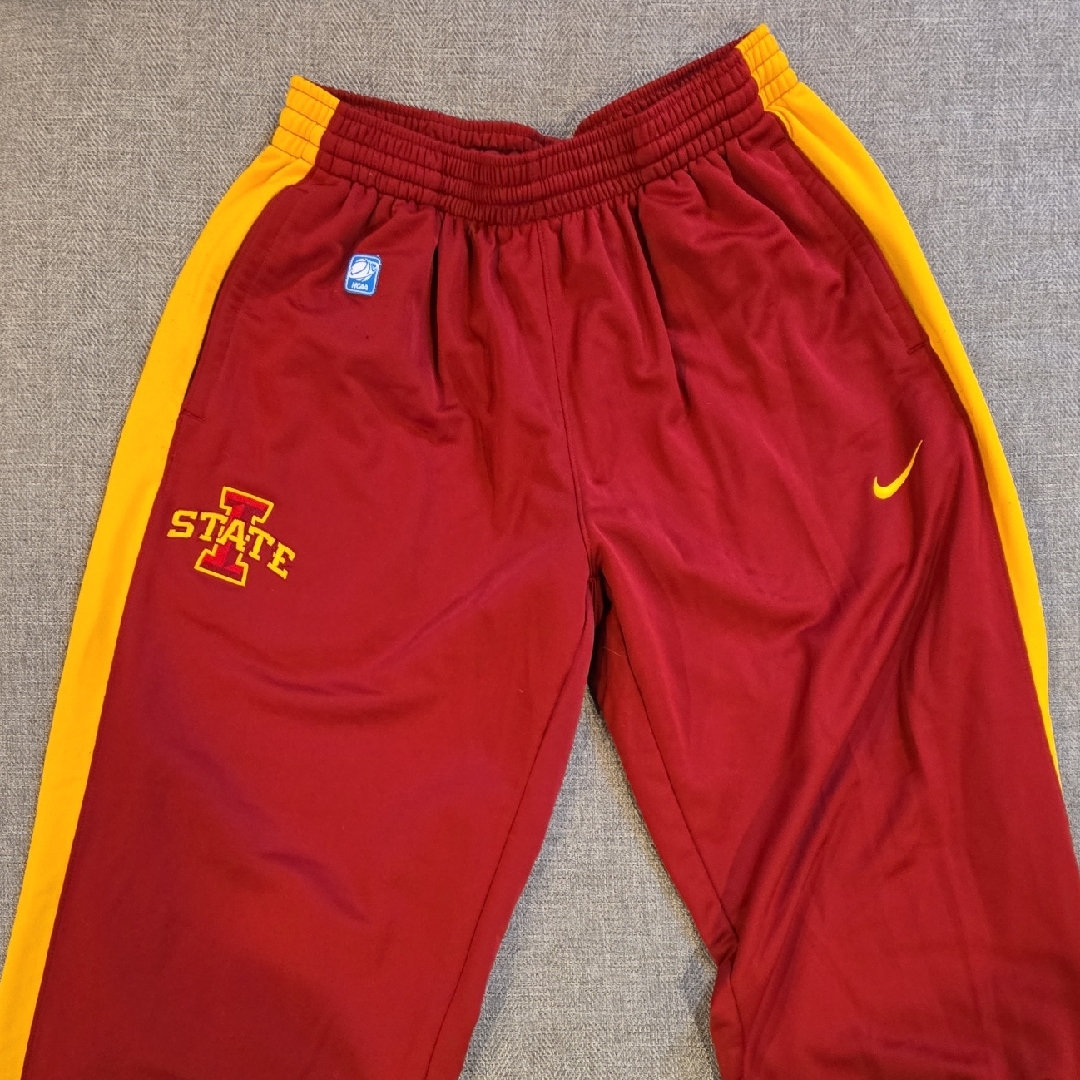 Nike Iowa State Basketball Warmup Pants Team Issued Ncaa Tournament Patch